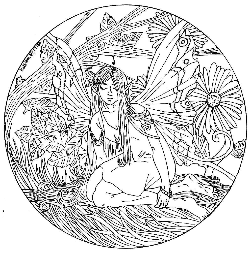 Coloriage Mandala complexe aux motifs géométriques entrelacés - Mandala à imprimer